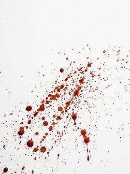 Abstract Crimson Splatter Pattern On Clean White Background Artistic Texture