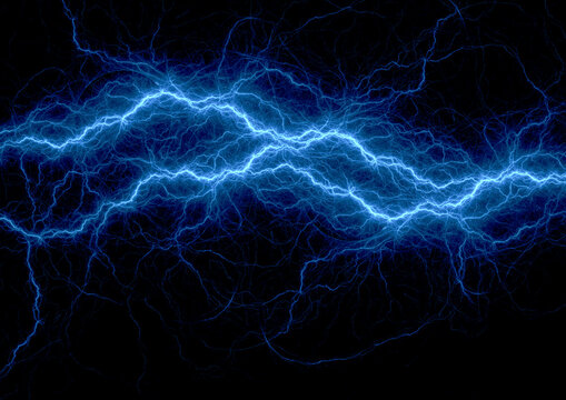 Blue Lightning electrical abstract background