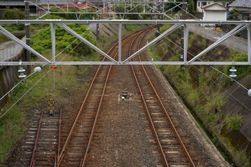 Fototapeta premium 上から見る線路