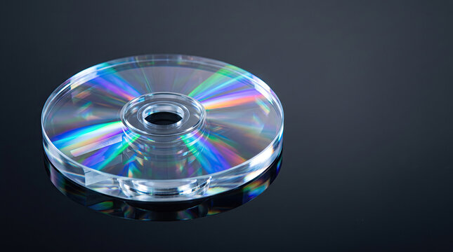 Transparent optical data storage disc with rainbow reflections