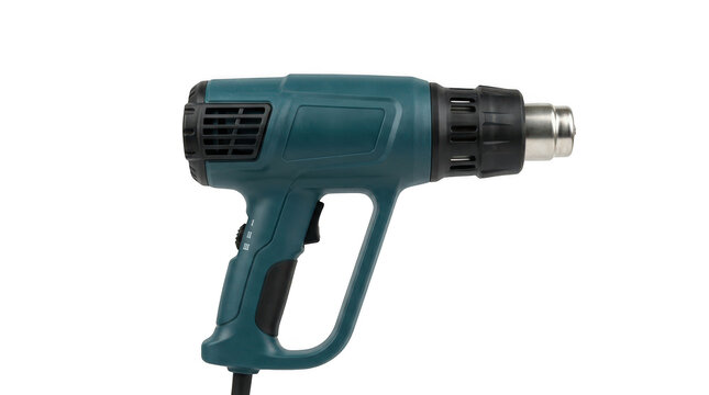 Professional electric heat gun for industrial and diy projects isolated on transparent background