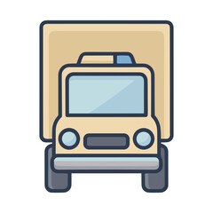 Fototapeta premium Illustration of a delivery truck
