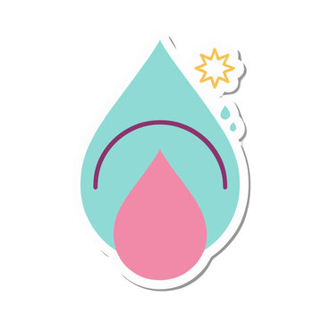 Sad tear drop icon