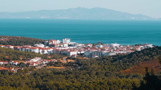 Aegean Sea Coastline and Beach Area in Ayvalik Turkey