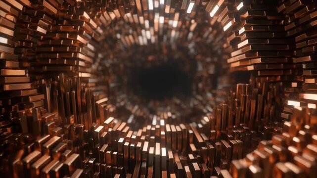 Modern tunnel abstract motion