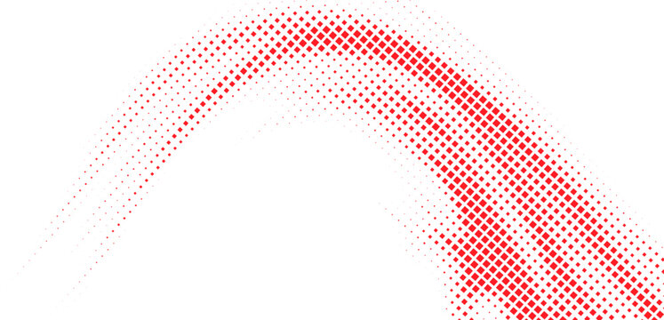 Abstract red diamond particle pattern with scattered geometric shapes and fading density, modern minimalist background Vector Illustration