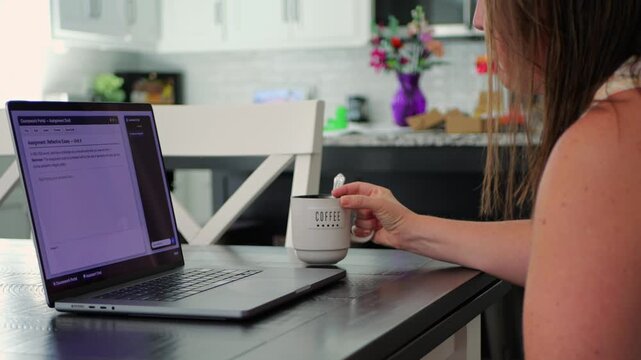 Adult college student uses artificial intelligence AI chat bot to write assignment breaking academic fair use policy cheating educational assignment