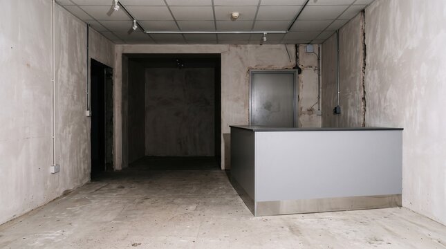 Rear retail zone prepared for a new business