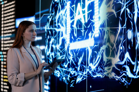 Engineer approves AI agent modifications on tablet