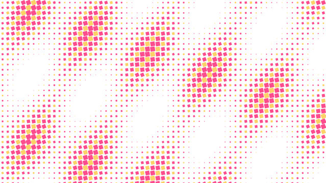 Pink and yellow checkered grid pattern with black diagonal gaps creating a vibrant abstract texture for digital backgrounds and