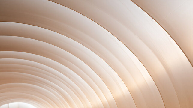 Modern Curved Architectural Ceiling with Abstract Perspective