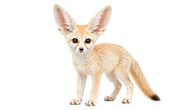 Fennec Fox Pup Standing with Large Ears