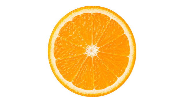 Fresh Orange Half Slice with Juicy Citrus Segments