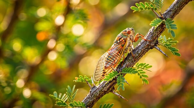 little mesquite cicada macro