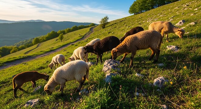 sheep in the meadow