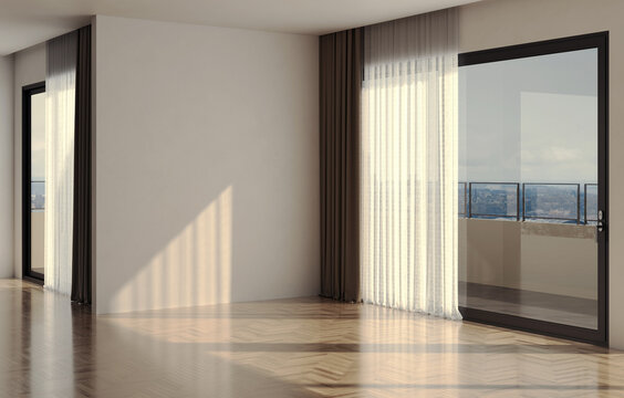3D render, illustration Large Luxury modern living room interior,  brutalist architecture realistic lighting,  Graphic Overlay wide angle, contemporary furniture, clean lines, minimalist decor, elegan