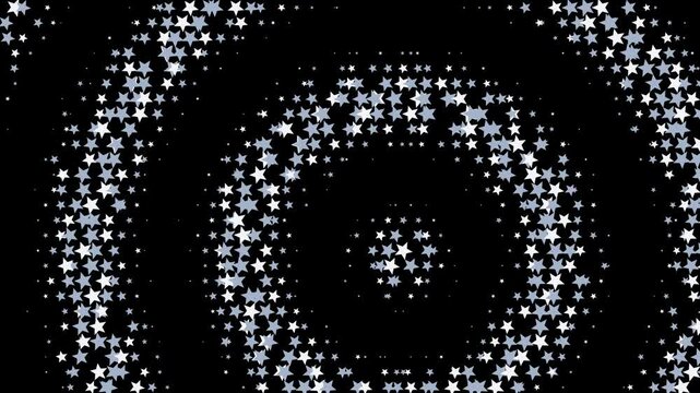 Abstract star pattern background, with pulsing concentric, circles and halftone, motion effect