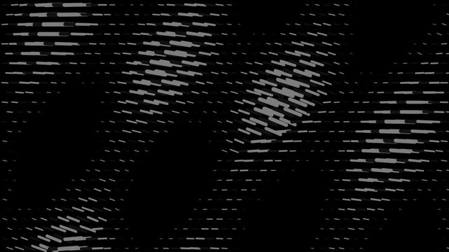Abstract digital wave background, with moving grey, dashed lines and, geometric flowing patterns motion