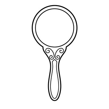 Hand Mirror Outline