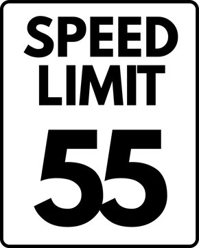Speed Limit 55 mph Sign