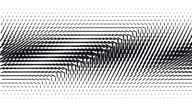 Abstract pattern with diagonal lines of dark grey rectangles on a black background, for and digital compositions