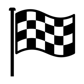 checkered flag racing glyph icon