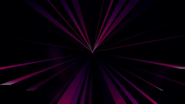 Abstract Pink and Purple Light Rays Tunnel