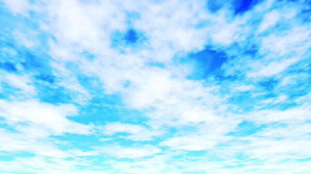 アニメ風の雲、空。ループ