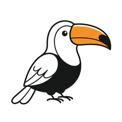 Naklejka premium Cartoon Toucan Bird Illustration