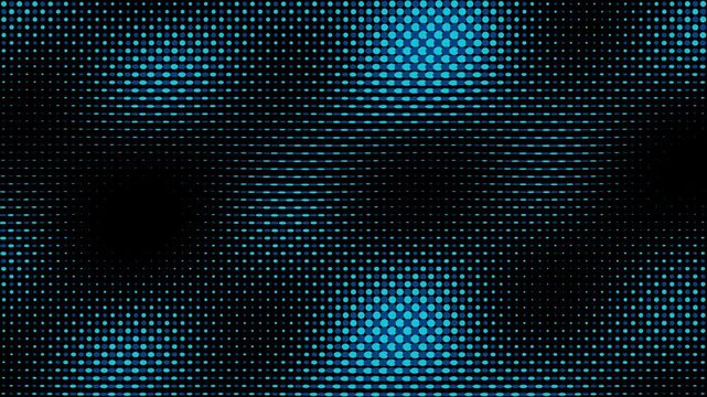 Blue halftone dot pattern motion background, abstract digital technology