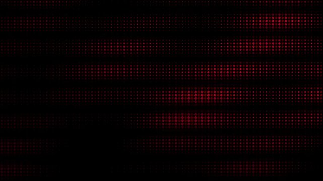 Dark red digital halftone pattern background, with pulsing light, effect