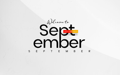 September Happy New Month Greetings Design © Daniel