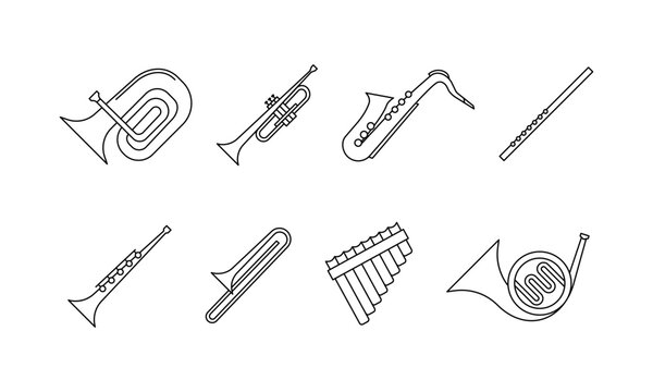 Musical Instruments Line Art Collection