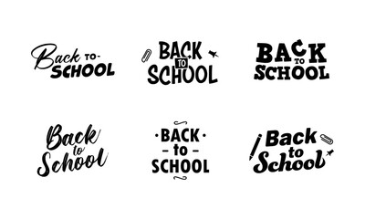 Obraz premium Back To School Typography Collection