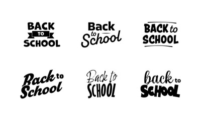 Obraz premium Back to School Typography Collection