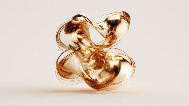 minimal gold design against a pure white background