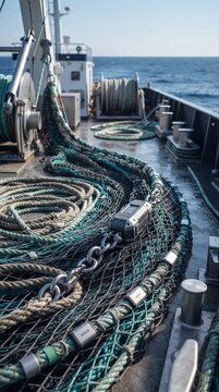 Certified Geolocated Fishing Net for Professional Marine Gear Traceability