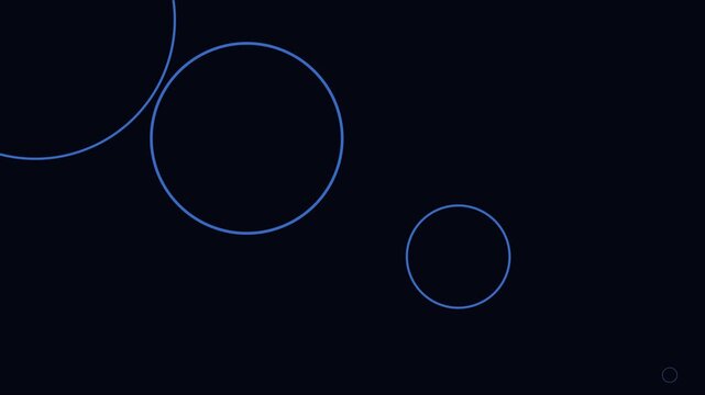 Minimalist blue circles motion background: abstract geometric animation for modern digital and tech presentations 4k