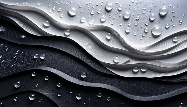 Layered Paper Textures Dark Tones Transition To White Water Droplets Present Creating Contrast Visual Interest