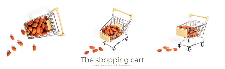 The shopping cart is isolated on a white background. Empty trolley. © Светлана Гуркова