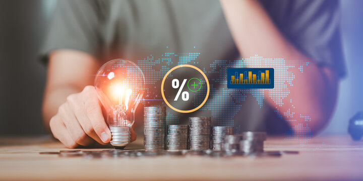 Financial advisor evaluates interest rates, investment growth, returns, savings, inflation, market trends, and economic data to develop profitable strategies and support informed financial decisions.