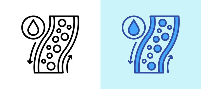 Blood Circulation lineblue icon