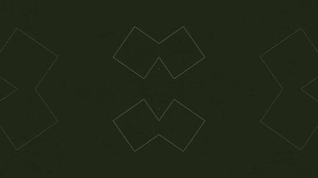 Geometric abstract pattern with diamond shapes on dark green background