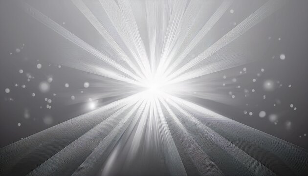 Abstract White Light Burst On Gray Background