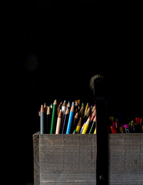 pencils in a box