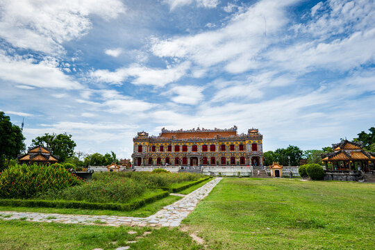 Hue, Vietnam - May 16, 2026: Kien Trung Palace in Hue Imperial Royal Palace in Vietnam. Royal palace of Nguyen dynasty in Hue, Vietnam