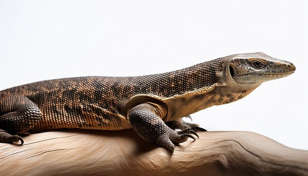Monitor Lizard On White Background