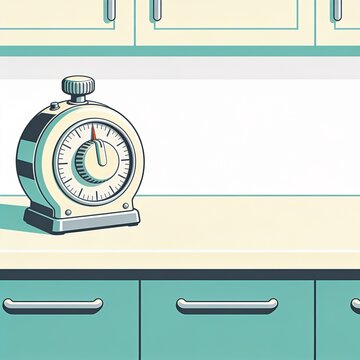 Retro Mechanical Kitchen Timer