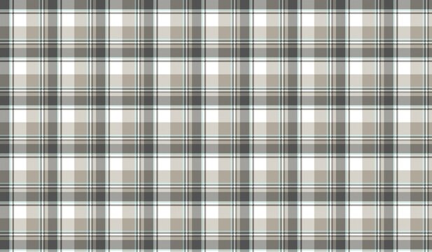 Traditional grey and white plaid fabric pattern with checked textile design