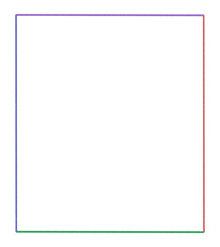 Colored stroke square frame with crayon texture